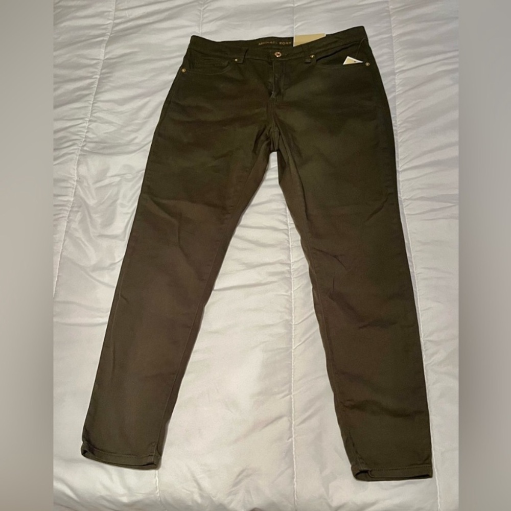Michael Kors, Olive Green Demin Jeans, Size 12 NWT